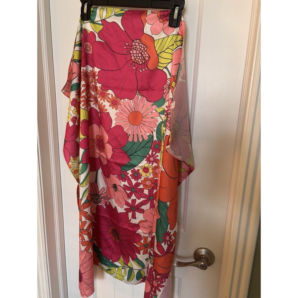 Floral Pink and Orange Scarf